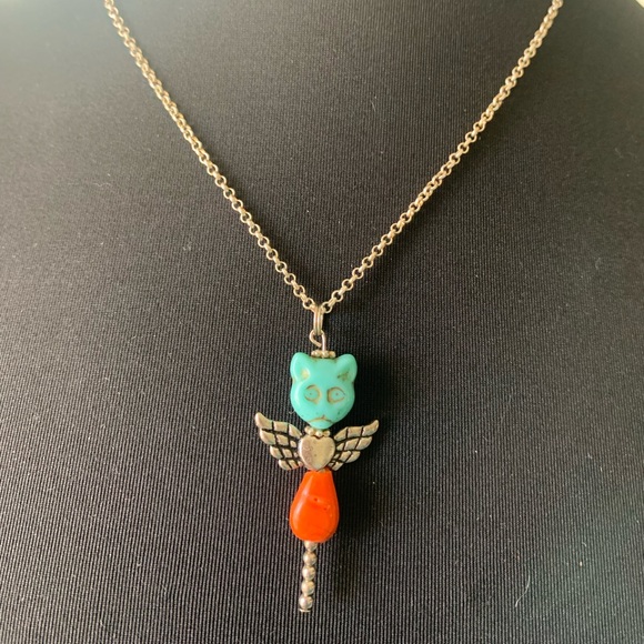 Necklace angel cat flying kitty - Picture 1 of 4